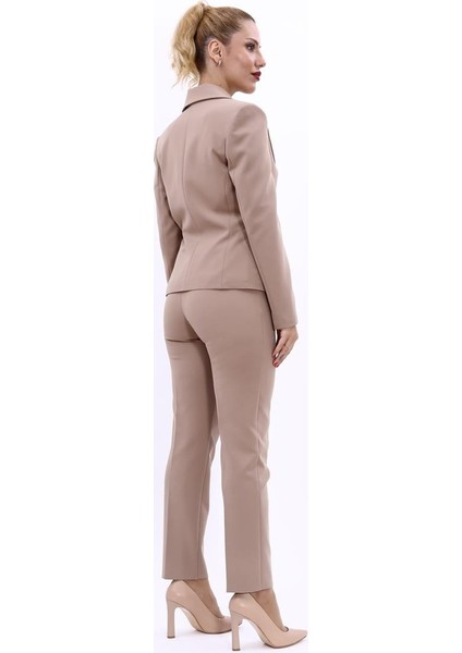 Erkek Yaka Tek Düğmeli Klasik Ceket & Dar Paça Pantolon-Taş fırsatları