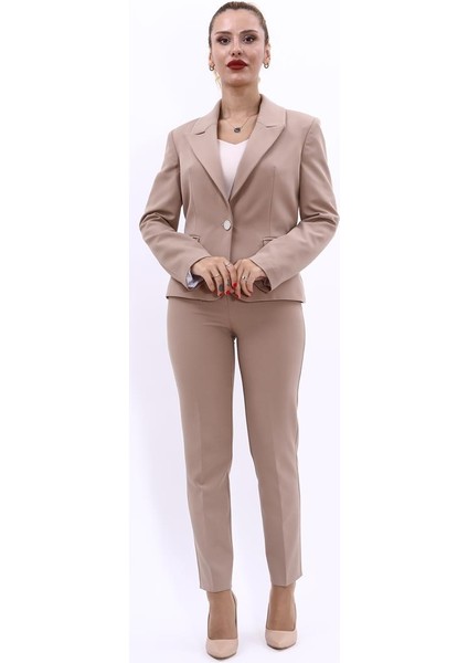 Erkek Yaka Tek Düğmeli Klasik Ceket & Dar Paça Pantolon-Taş indirimleri