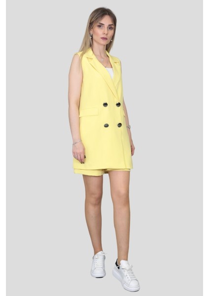 Safari Yelek & Safari Şort Takım-Sarı fiyatları