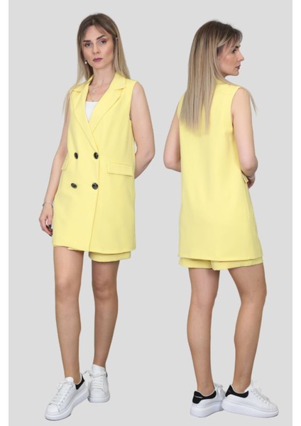 Safari Yelek & Safari Şort Takım-Sarı fırsatları