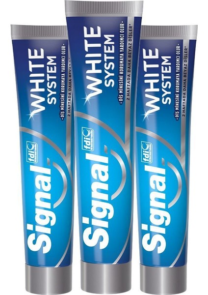White System Diş Macunu 2 Haftada Daha Beyaz Dişler 75 ml X3 Adet fiyatları