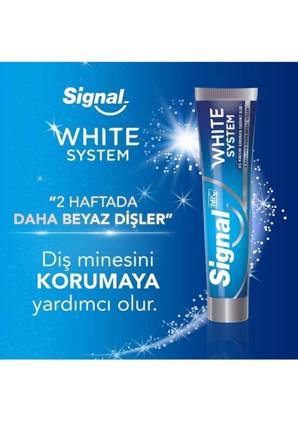 White System Diş Macunu 2 Haftada Daha Beyaz Dişler 75 ml X3 Adet fırsatları
