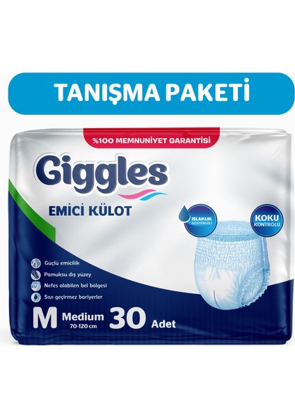 Yetişkin Emici Külot Medium 30'lu 1 Paket (30 Adet)