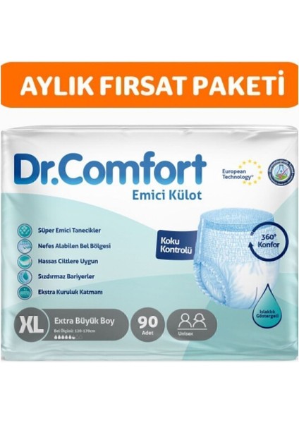 Yetişkin Emici Külot Ekstra Large 30'lu 3 Paket 90 Adet