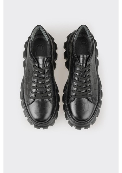 Siyah Deri Erkek Günlük Ayakkabı fırsatları