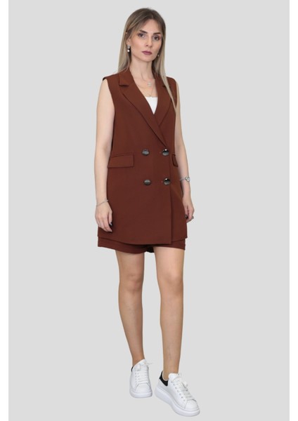 Safari Yelek & Safari Şort Takım-Kestane fiyatları