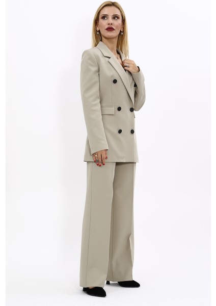 Blazer Ceket & Bol Paça Pantolon Takım-Bambu modelleri