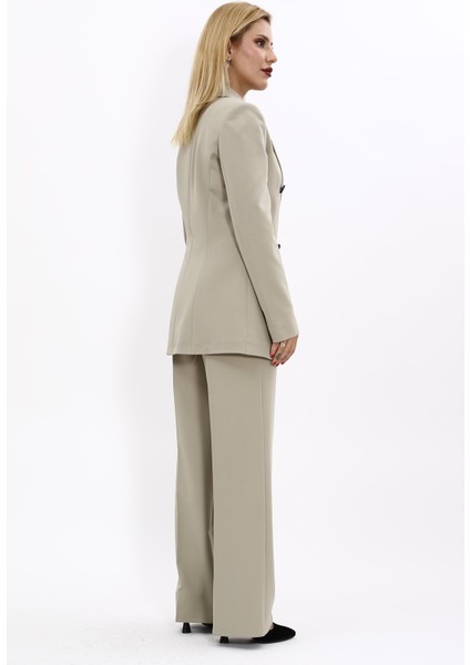 Blazer Ceket & Bol Paça Pantolon Takım-Bambu fırsatları