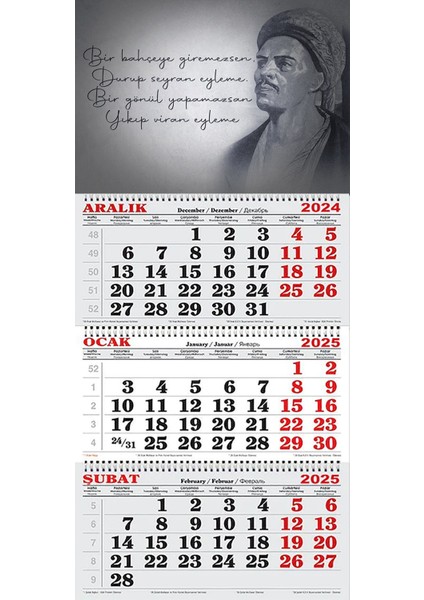 2025 Yılı Gemici Takvimi-Yunus Emre