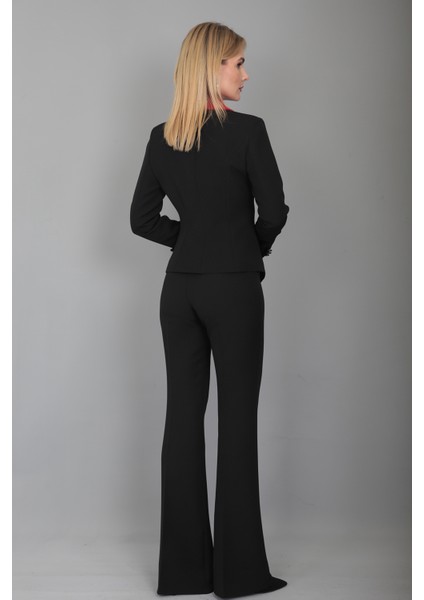 Garnili Ceket & Ispanyol Paça Pantolon Takım-Kırmızı indirimleri