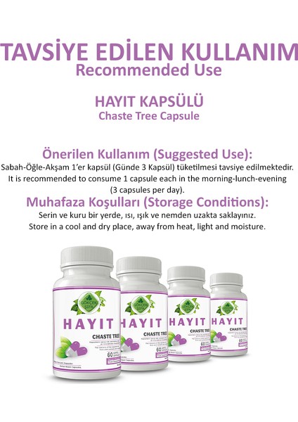 Şifa Hayıt Kapsül (CHASTE TREE CAPSULE)