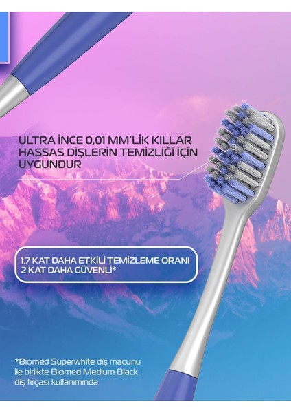 Ultra Soft Pink Salt Ultra Soft Ince Diş Fırçası Himalaya Tuzu Kaplı