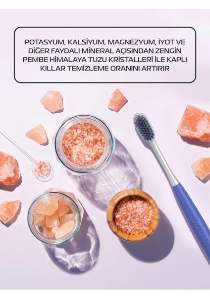 Ultra Soft Pink Salt Ultra Soft Ince Diş Fırçası Himalaya Tuzu Kaplı