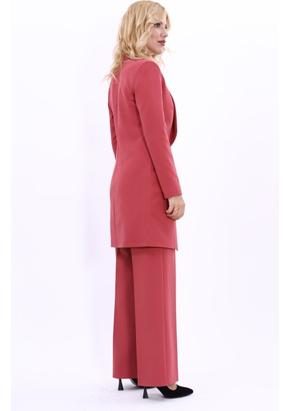 Helen Ceket & Bol Paça Pantolon Takım-Kiremit fırsatları