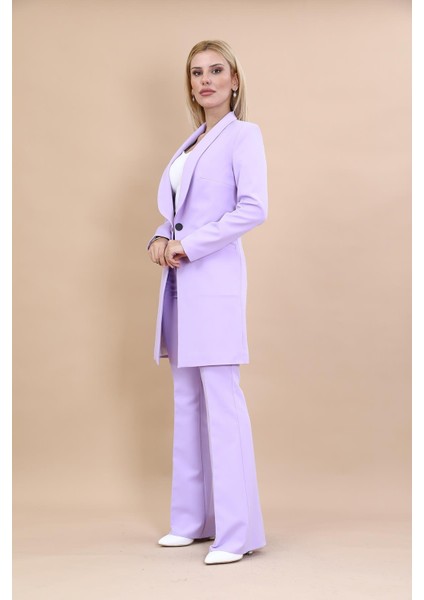 Helen Ceket & Ispanyol Paça Pantolon Takım-Menekşe fiyatları