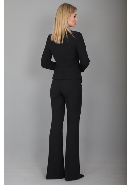 Garnili Ceket & Ispanyol Paça Pantolon Takım-Zümrüt indirimleri