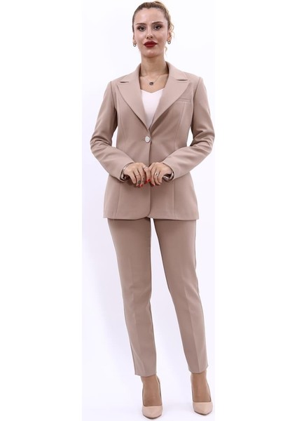 Erkek Yaka Tek Düğmeli Klasik Ceket & Dar Paça Pantolon-Taş indirimleri