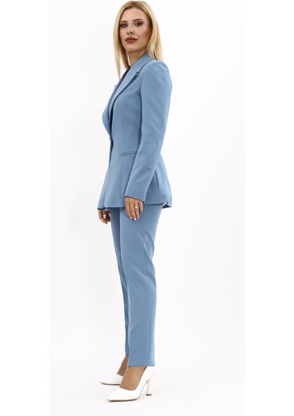Erkek Yaka Tek Düğmeli Klasik Ceket & Dar Paça Pantolon-Deniz fiyatları