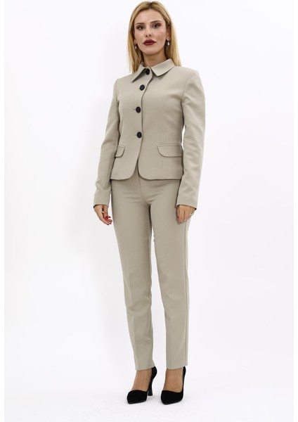 Peplum Ceket & Boru Paça Pantolon Takım-Bambu indirimleri