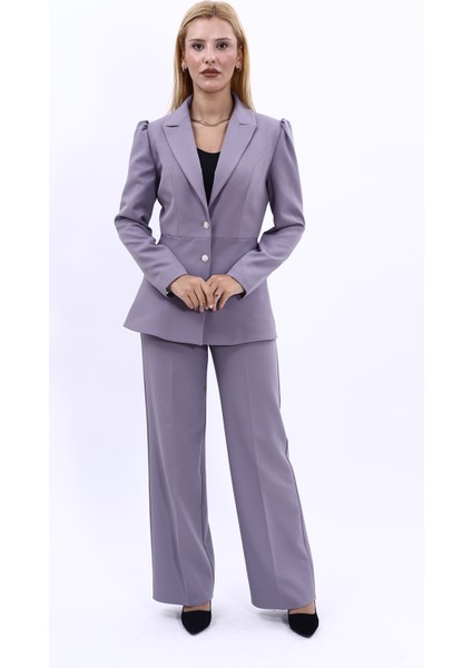 Erkek Yaka Kolu Büzgülü Ceket & Bol Paça Pantolon-Antrasit indirimleri