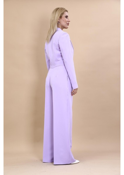 Erkek Yaka Tek Düğmeli Kısa Ceket & Erkek Yaka Drape Kollu Kısa Ceket-Menekşe indirimleri