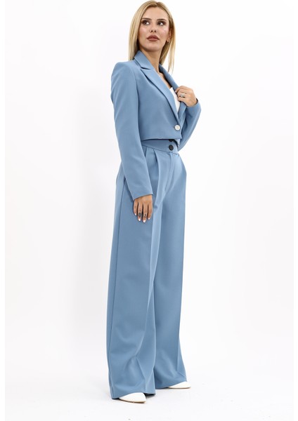 Erkek Yaka Tek Düğmeli Kısa Ceket & Erkek Yaka Drape Kollu Kısa Ceket-Deniz modelleri