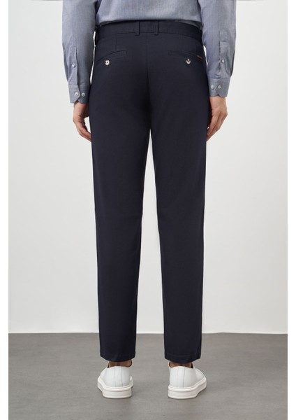 Erkek Lacivert Chino Dynamik Fit Pantolon
