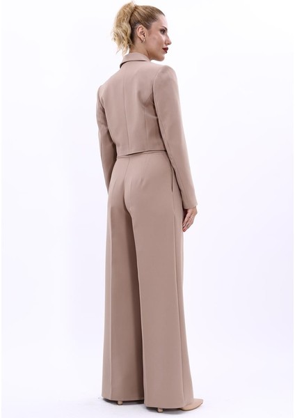 Erkek Yaka Tek Düğmeli Kısa Ceket & Erkek Yaka Drape Kollu Kısa Ceket-Taş fırsatları