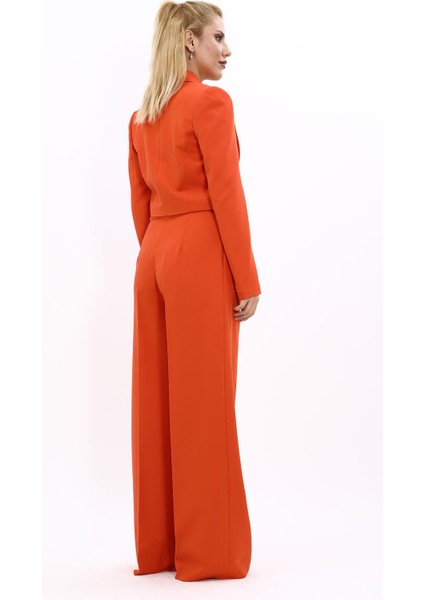 Erkek Yaka Tek Düğmeli Kısa Ceket & Erkek Yaka Drape Kollu Kısa Ceket-Turuncu fırsatları