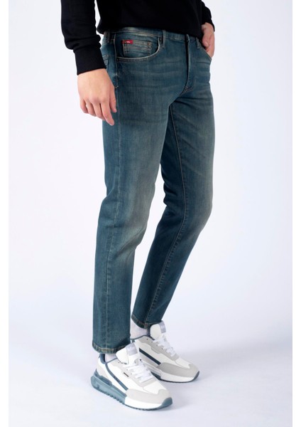 Jagger Erkek Jean Pantolon Ferb Nıle Blue Dark modelleri