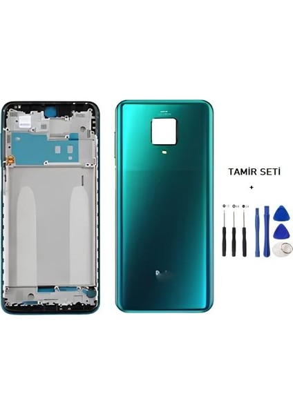 Xiaomi Redmi Note 9 Pro Full Kasa Arka Kapak Takım Yeşil - Tamir Seti