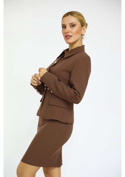 Gömlek Yaka Klasik Ceket-Kestane fiyatları