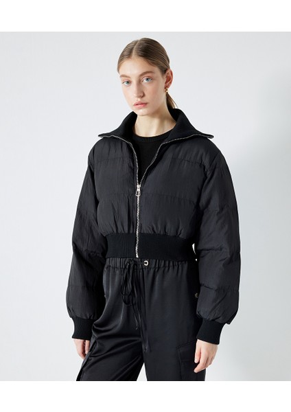 Geniş yaka bomber mont IW6230012067001