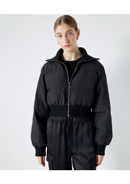 Geniş yaka bomber mont IW6230012067001