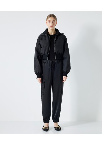 Geniş yaka bomber mont IW6230012067001