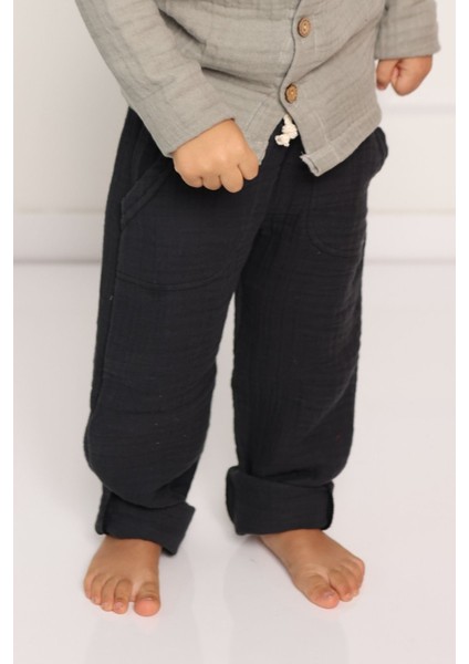 Müslin Pantolon Çocuk - 4 Kat Müslin Kumaş