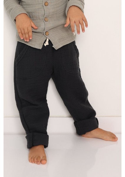 Müslin Pantolon Çocuk - 4 Kat Müslin Kumaş