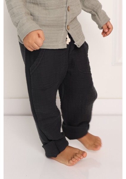 Müslin Pantolon Çocuk - 4 Kat Müslin Kumaş
