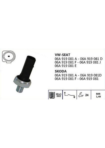 Volswagen Yag Müşürü 1.40 Bar Düz Ym Sot