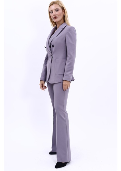 Erkek Yaka Torba Cepli Klasik Ceket & İspanyol Paça Pantolon-Antrasit fiyatları