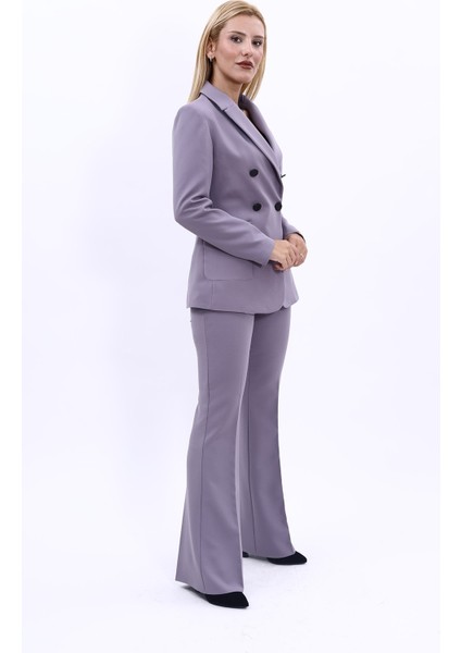 Erkek Yaka Torba Cepli Klasik Ceket & İspanyol Paça Pantolon-Antrasit modelleri