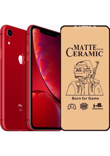 Apple iPhone Xr Ekran Koruyucu Mat Seramik Nano Tam Kaplayan Esnek Koruyucu