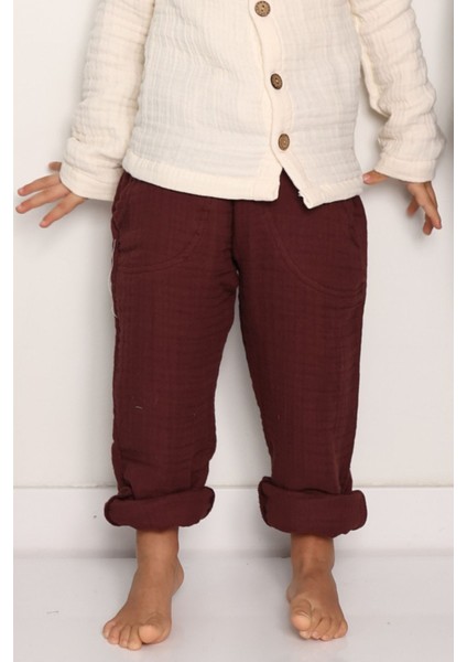 Müslin Pantolon Çocuk - 4 Kat Müslin Kumaş