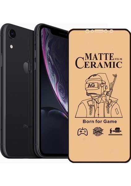 Apple iPhone Xr Ekran Koruyucu Mat Seramik Nano Tam Kaplayan Esnek Koruyucu