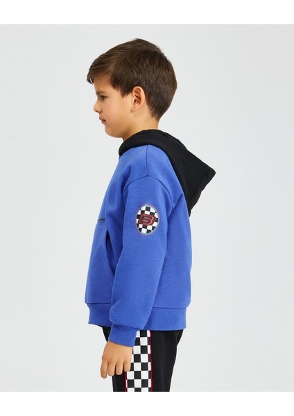 B Lw Fleece Hoodie Sweatshirt Büyük Erkek Çocuk Mavi Sweatshirt Sk242042-403