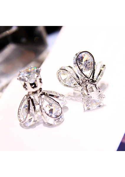 Fa Shion Temperament Long Ear Earrings (Silver) (Yurt Dışından)