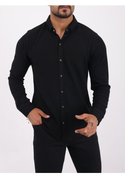 Troy Uzun Kol Slim Fit Erkek GÖMLEK-6974