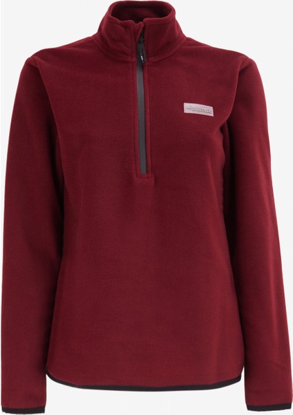 Düz Bordo Kadın Polar Sweatshırt D4WL-SWT3929