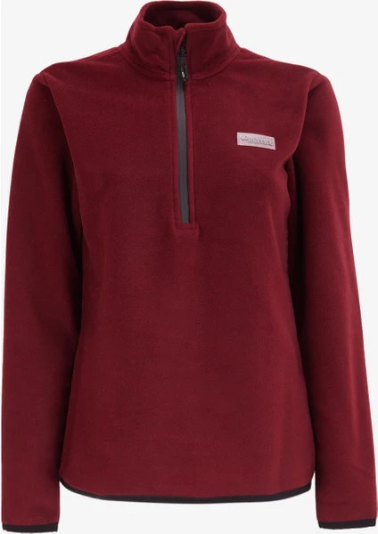 Discovery Expedition Düz Bordo Kadın Polar Sweatshırt D4WL-SWT3929