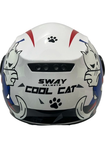 Kask Sway Sw 814 Cool Cat White (Çocuk)